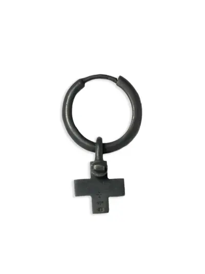 Parts of Four cross-charm earring - Black