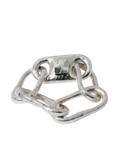 Parts of Four large Roman link bracelet - Silver