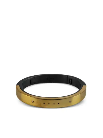 Parts of Four sterling silver and 18K gold-plated Sistema bracelet