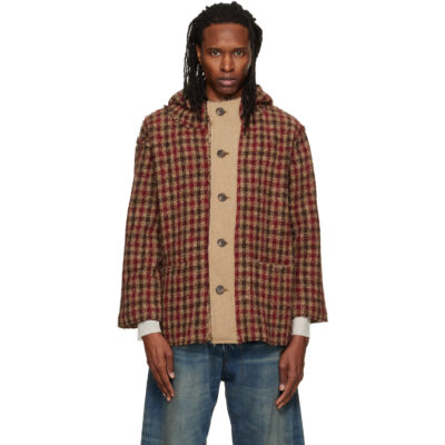 R13 Red Oversized Hooded Jacket
