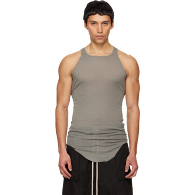 Rick Owens Gray Temple Basic Rib Tank Top