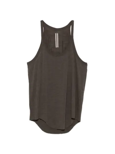 Rick Owens Tower Pony tank top in wool silk jersey - Brown