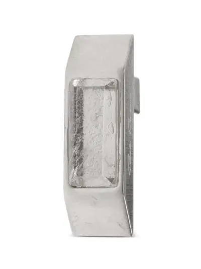 Rick Owens crystal beveled earrings - Silver