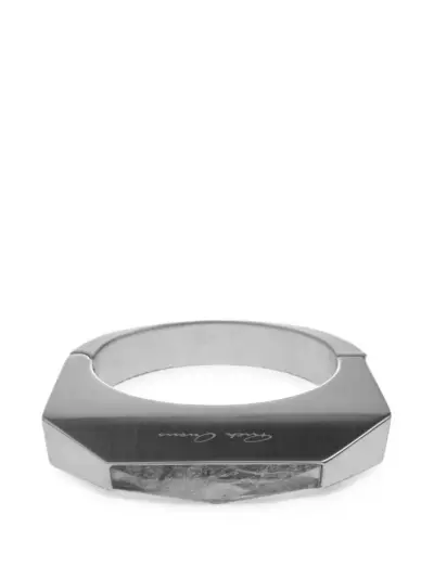 Rick Owens crystal-embellished pyramid bracelets - Silver