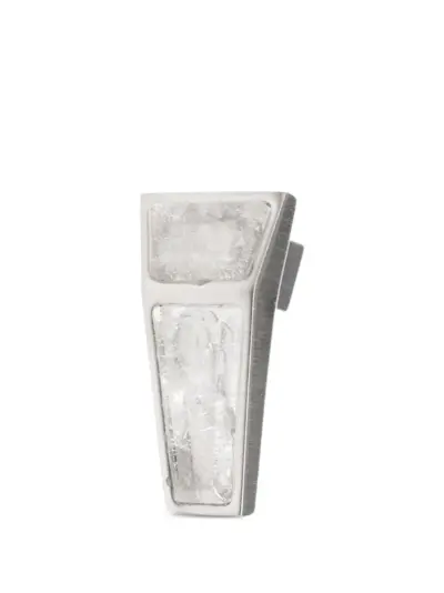 Rick Owens crystal-embellished single earring - Silver