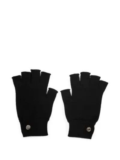 Rick Owens fingerless press-stud gloves - Black