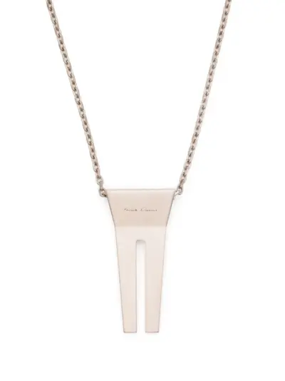 Rick Owens open-trunk pendant necklace - Metallic