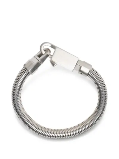 Rick Owens snake-chain lobster-claw bracelet - Silver
