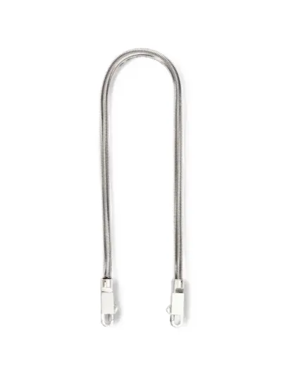 Rick Owens snake-link lobster-clasp chain - Silver