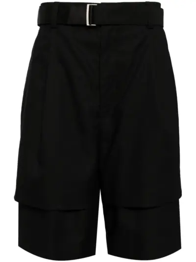 SONGZIO layered linen shorts - Black