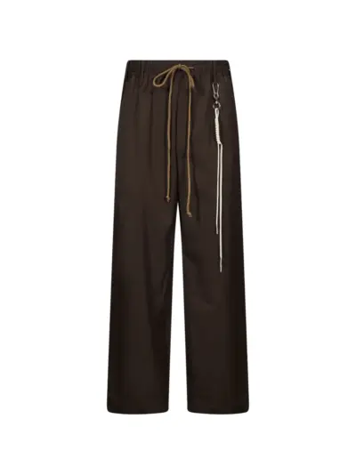 Song For The Mute Loose Pin Stitch trousers - Brown
