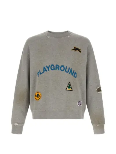 Song For The Mute Playground distressed sweater - Grey