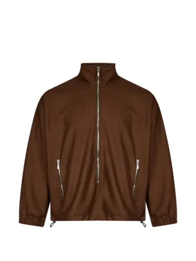 Song For The Mute half-zip drawstring-hem pullover jacket - Brown