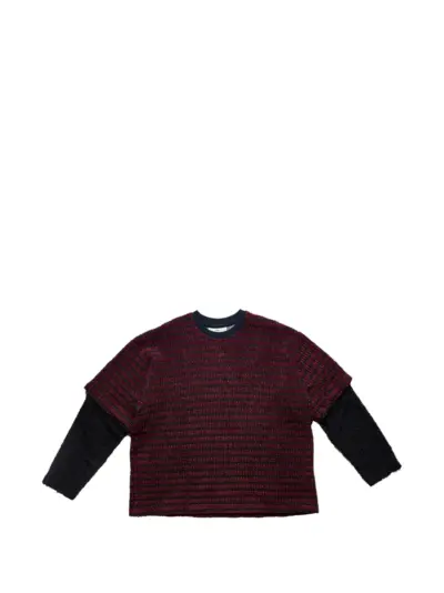 Song For The Mute layered striped sweater