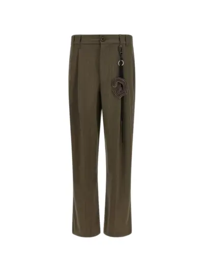 Song For The Mute pinstripe wide-leg trousers - Green