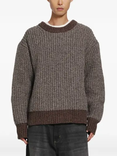 Song For The Mute ribbed-knit oversized sweater - Brown