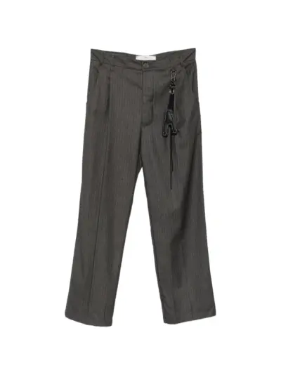 Song For The Mute stripe-pattern wide-leg trousers - Grey