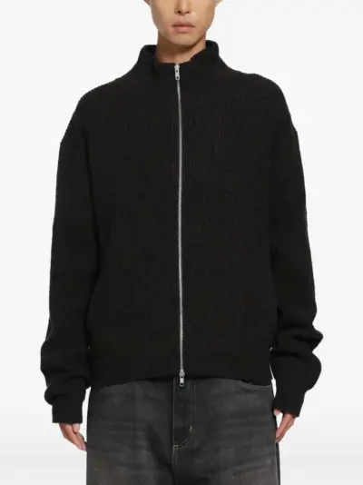 Song For The Mute zip-up funnel-neck jacket - Brown