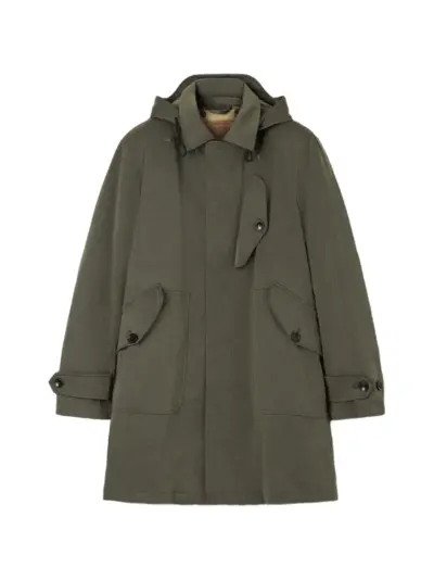 Ten C Ice Storm hooded car coat - Green