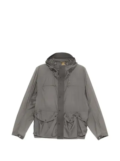 Ten C hooded flap-pocket jacket - Grey