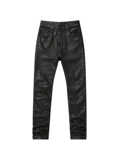 Thom Krom coated-finish jeans - Black
