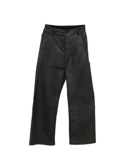 Thom Krom coated straight-leg trousers - Black