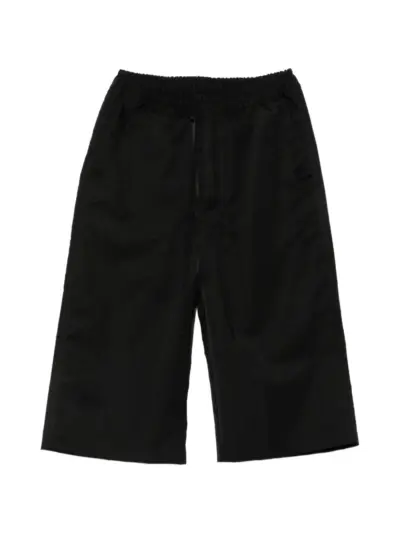 Thom Krom drawstring cropped wide-leg trousers - Black