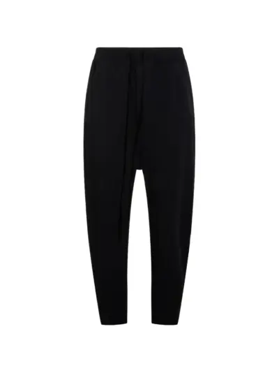 Thom Krom drawstring drop-crotch trousers - Black