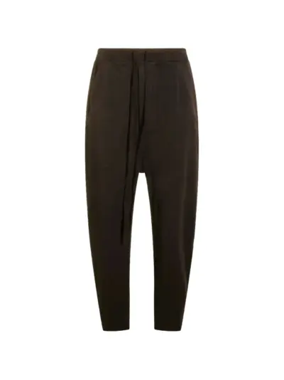 Thom Krom drawstring drop-crotch trousers - Brown