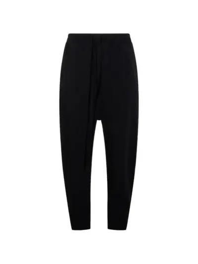 Thom Krom drawstring-fastening dropped-crotch trousers - Black