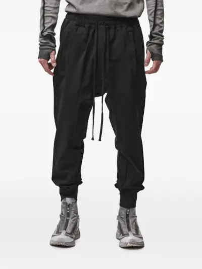 Thom Krom drop-crotch drawstring-waist track pants - Black