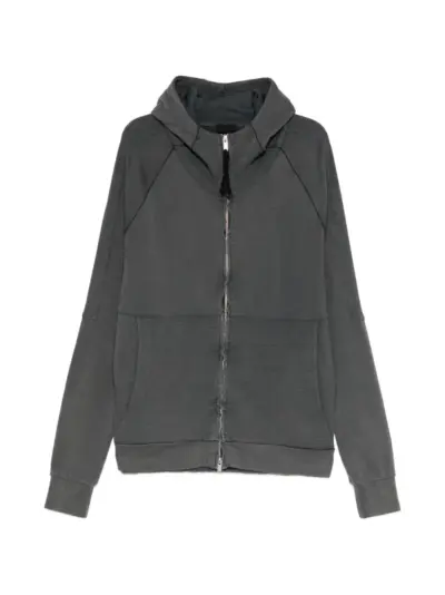 Thom Krom panelled zip-fastening hoodie - Grey