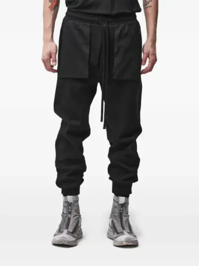 Thom Krom waffle-knit drawstring trousers - Black