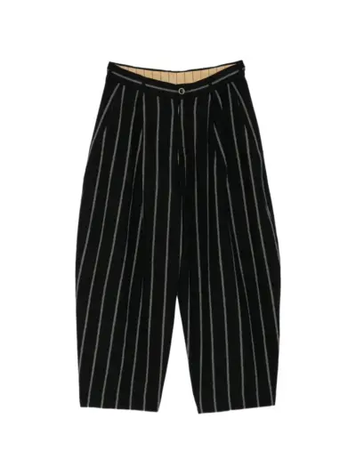 Uma Wang striped wool trousers - Black