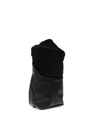 Yohji Yamamoto GB/LEA/NY-B Drape panelled backpack - Black
