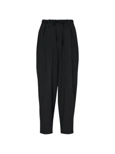 Yohji Yamamoto New Standard drawstring-waist trousers - Black