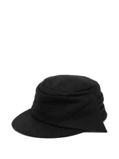Yohji Yamamoto draped peaked hat - Black