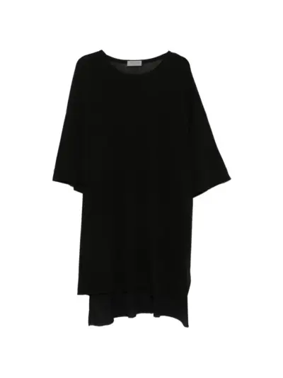 Yohji Yamamoto oversized side-slit T-shirt - Black