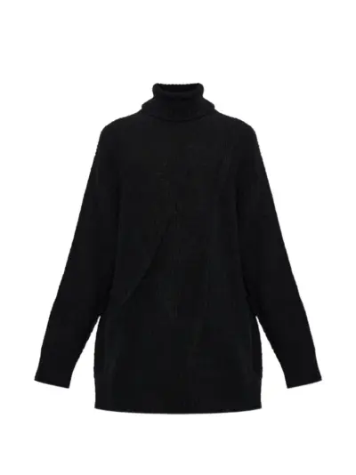 Yohji Yamamoto ribbed-knit turtleneck sweater - Black