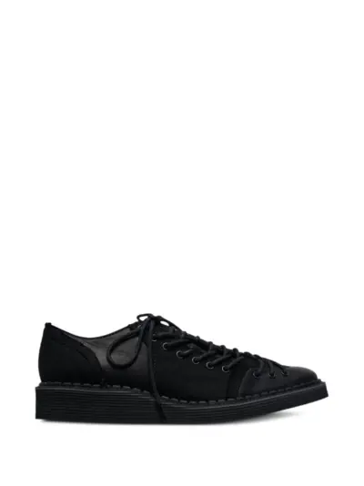 Yohji Yamamoto side lace-up sneakers - Black