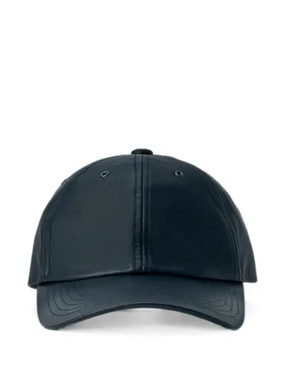 Yohji Yamamoto stitched leather baseball cap - Black