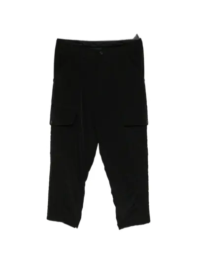 Yohji Yamamoto tuxedo out pocket padded trousers - Black