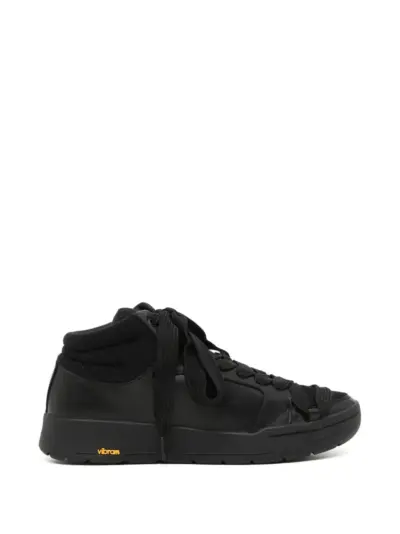 Yohji Yamamoto vibram-sole panelled sneakers - Black