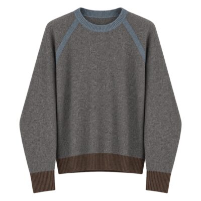 Ziggy Chen Brown-gray raglan sweater