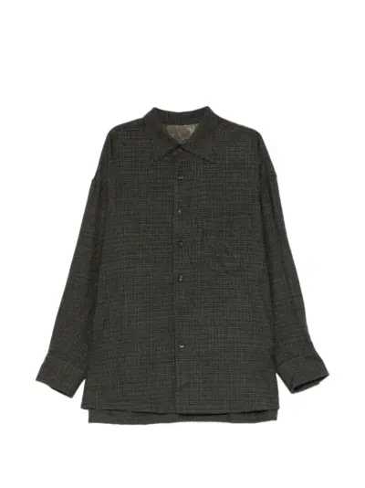 Ziggy Chen check-pattern button-up shirt - Grey