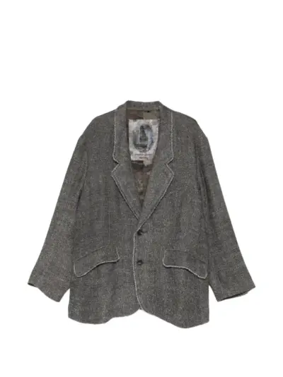 Ziggy Chen raw-edge single-breasted jacket - Grey