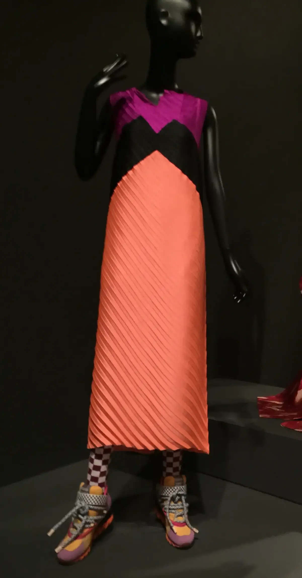 Bernhard Willhelm Spring Summer 2013 sculptural printed dress on display at Camper exhibition