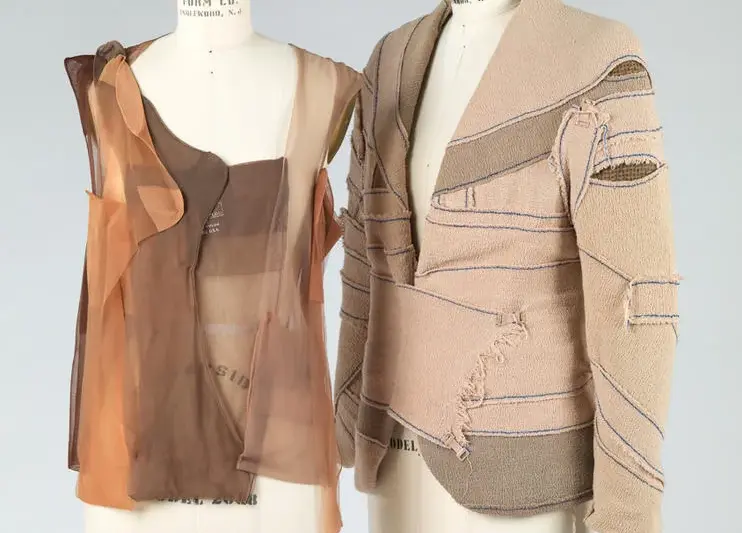 Maison Margiela Artisanal autumn winter 2005 tailored jacket constructed from vintage crepe bandages over wool