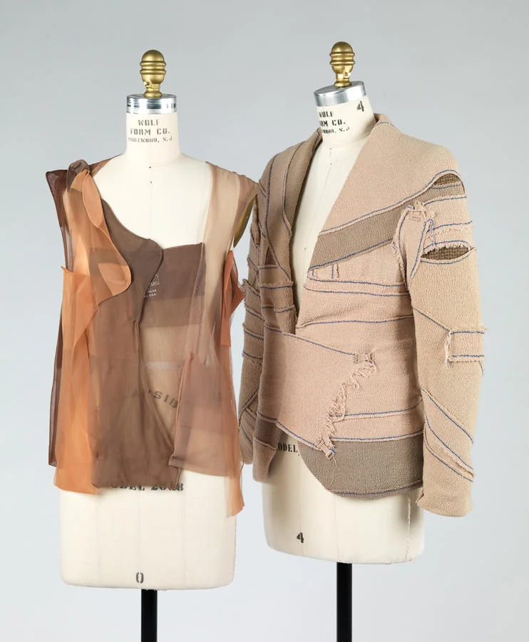 Maison Margiela Artisanal autumn winter 2005 tailored jacket constructed from vintage crepe bandages over wool