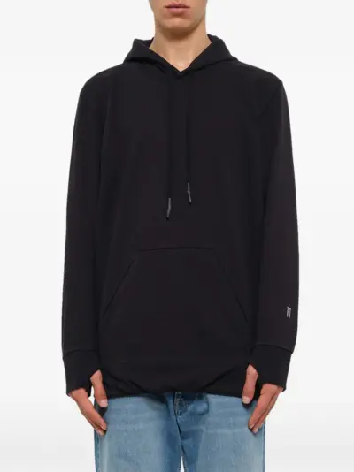 11 By Boris Bidjan Saberi mask-integrated thumbhole-cuff hoodie - Black